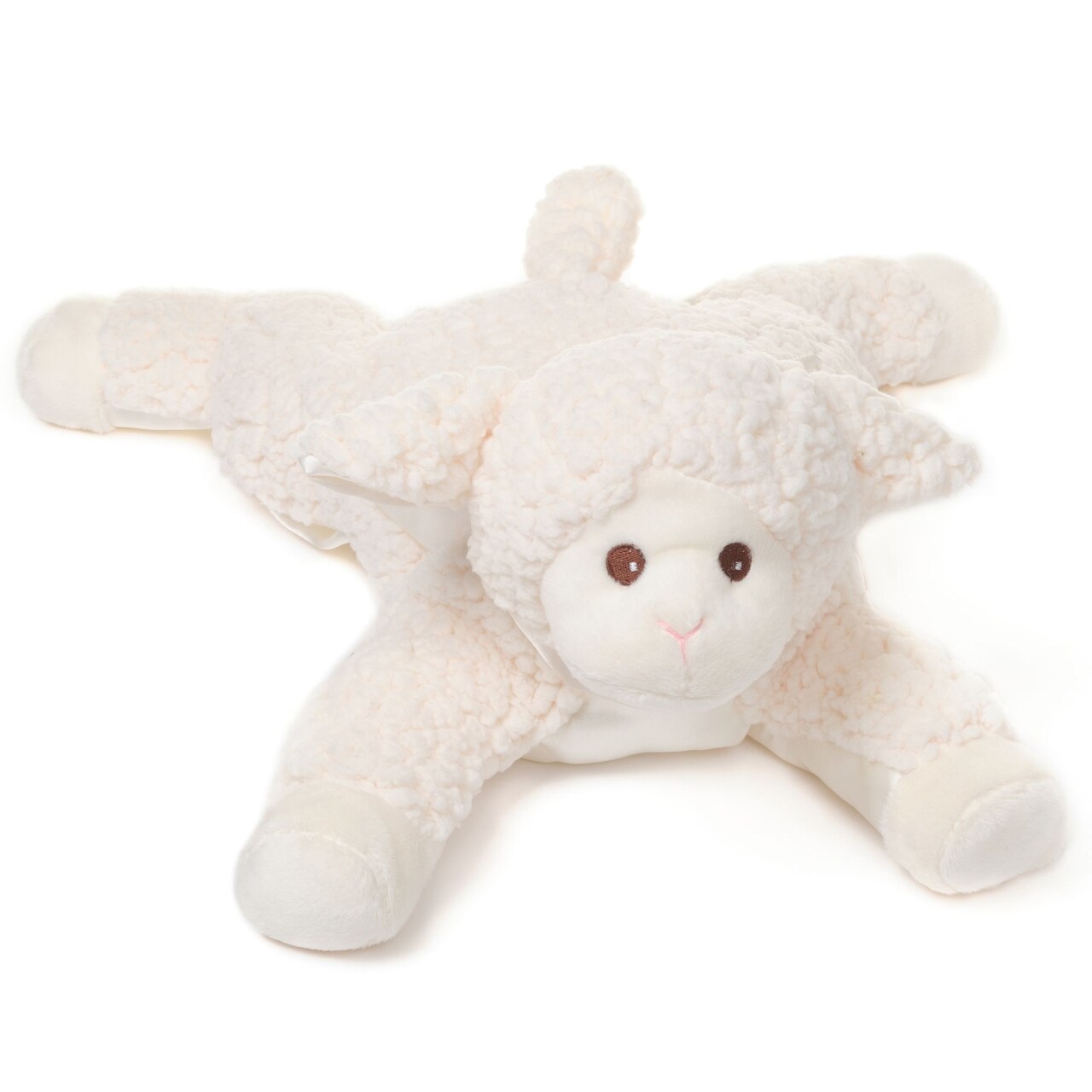 Bearington Baa White Lamb Stuffed Animal - 12" Huggable Sheep Stuffed Animal with Soft Fleece Fur and Easy Surface-Washable Design - Adorable Sheep Plush Gift for Babies, Toddlers, and Kids